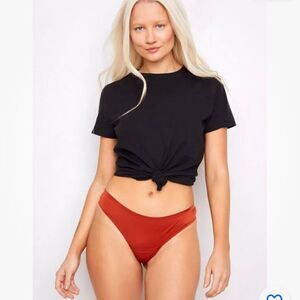 NWT Bundle‎ of Two We Are HaH Low Down Thongs Bronze XS seamless soft Panty